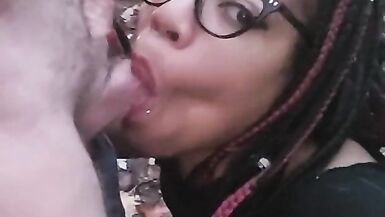 Gargling pee and takin cock on back road