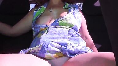 Mom in the car took off her panties and blowjob her stepson - 2 image
