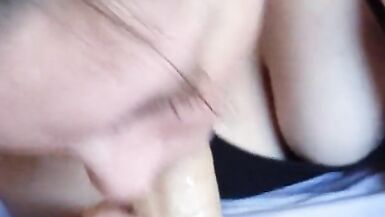 Wife sucks a big dick while the husband is at work and swallows every drop  - 11 image