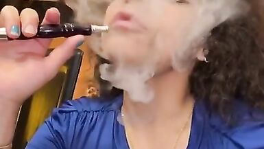 Xoco-Latina Smoking fetish blue dress - 3 image