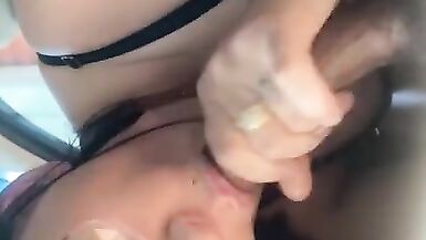 Milf Swallows Cum POV BIG COCK - 6 image