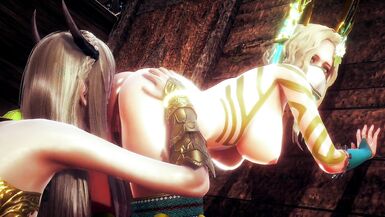 ELF WARRIOR LICKED PUSSY OF THE QUEEN FOREST | 3D Hentai - 3 image