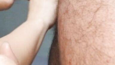 BIG TIT MILF SUCKS NEIGHBORS DICK WITH CUMSHOT - 8 image