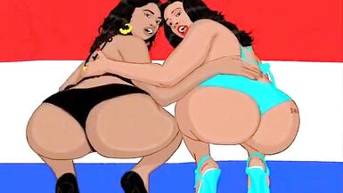 Big booty fucking threesome in the Bodega - 2 image