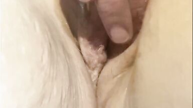 Sexy milf Clit rub magic wand vibrator nipple play good orgasm - 13 image