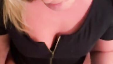 Mature MILF gets pussy pissed on and swallows huge load - 11 image