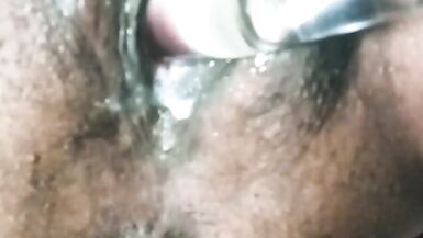 Glass G-Spot Dildo Until Dripping