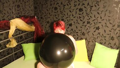 Annadevot - Black Balloon, golden heels, red fingernails - 4 image
