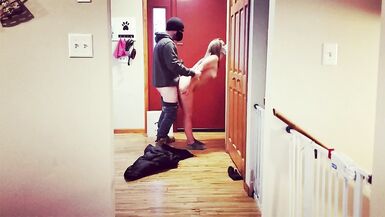 Caught Cheating! Wife flashes and fucks the deliveryman - 13 image