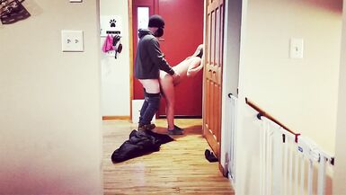 Caught Cheating! Wife flashes and fucks the deliveryman - 14 image