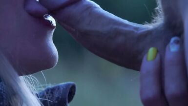 He took off a whore and she gives me a blowjob in nature clo - 1 image