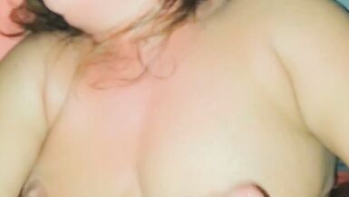 Latina milf neighbor fuck and huge cum rubbed into her big tits while husband at work - 14 image