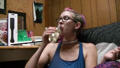 Testing out my new paddle and enjoying a bottle of wine