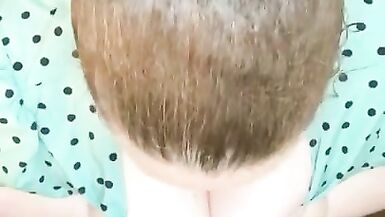 gloryhole sub slut wife sucks and tittyfucks  stranger cum on tits - 3 image