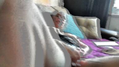 Bald daddy sucks a dildo, and then fucks his perky slut with it! My wife is dirty lustful whore .!. - 10 image