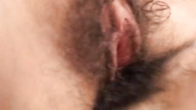 Amateur brunette fucks cock and a cucumber - 10 image