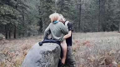 MILF Gets Creampied on Forest Park Path - 12 image