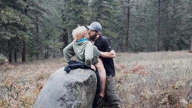 MILF Gets Creampied on Forest Park Path - 15 image