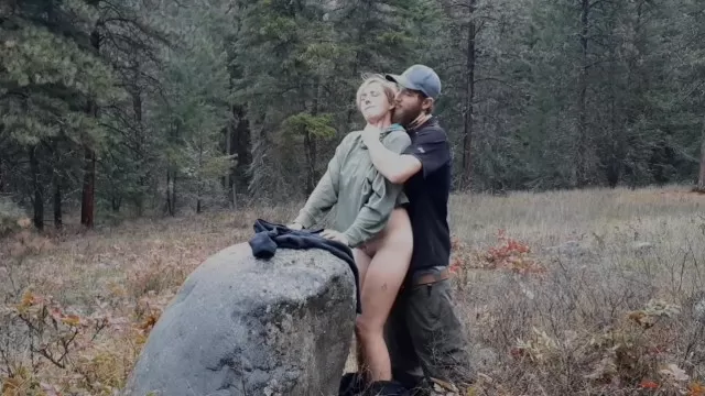 Standing Porn At Forest - MILF Gets Creampied on Forest Park Path at Zeenite