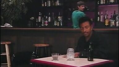 Hot black slut with big tits gets fucked in a bar - 4 image