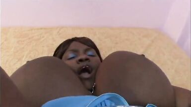 Fat black slut gets stiff fuck from a hard black dong in bed - 6 image