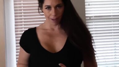 SEXY  MILF OFFERS TO PAY HER DEBTS WIITH FACE FUCKING DEEPTHROATING SLOPPY BJ