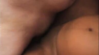 Black pregnant babe gets her chest jizzed on - 11 image
