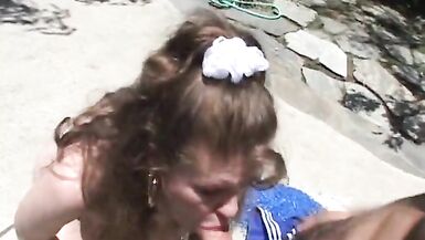 Chubby cheerleader sucks and fucks big cock - 6 image