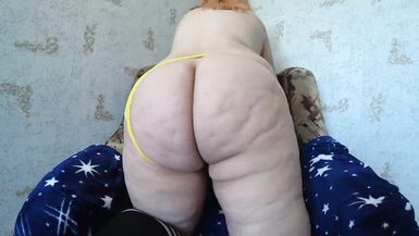 Mature lesbian with strapon fucks chubby milf in her hairy pussy Juicy PAWG in panties POV and bottom view Homemade fetish - 5 image