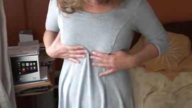 My wife shows her boobs while my friends masturbate - 15 image
