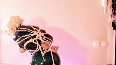 Bondage in Latex Blonde MILF in Gag FREE porn video - 3 image