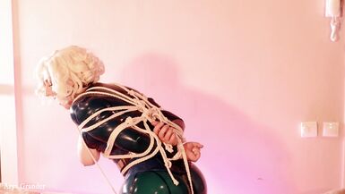 Bondage in Latex Blonde MILF in Gag FREE porn video - 4 image