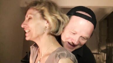 Naughty and horny milf gets fucked by the masons - 3 image