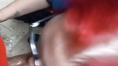 Red head milf sloppy mamada cum tragar - 9 image