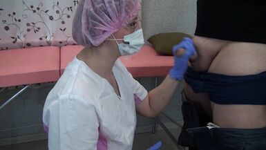 Nurse Handjob, Sucked and helped The Sperm Donor - 1 image