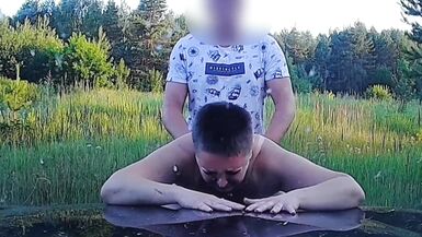 Russian beauty with big tits pays for a taxi, sex with cancer on the hood of a car - 14 image