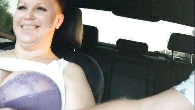 Russian beauty with big tits pays for a taxi, sex with cancer on the hood of a car - 4 image
