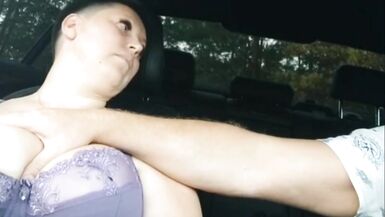 Russian beauty with big tits pays for a taxi, sex with cancer on the hood of a car - 7 image