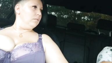 Russian beauty with big tits pays for a taxi, sex with cancer on the hood of a car - 8 image
