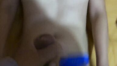 First masturbation with my sister-in-law, cumshot on her tit - 14 image