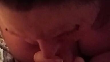 sulking my husband's  cock,he shoots his load on my titts bigtitsmommy420 on only fans - 11 image
