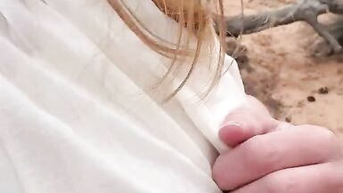 Sexy Sexy fun on rocks and masturbation - 2 image