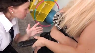 An old perverted a and they have a very hard lesbian fucking with Strapon - 7 image