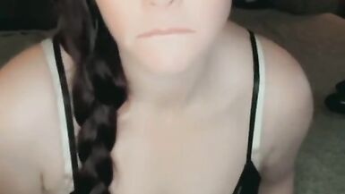 Hot milf orgasms multiple times in black lace and thigh highs - 5 image