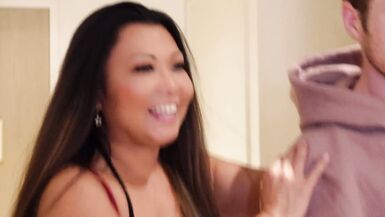 Stepmom Fucks Her Stepdaughter's boyfriend and shares with her best friend - 5 image