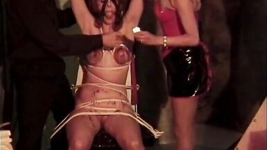 Hot breast bondage and candle wax play - 14 image