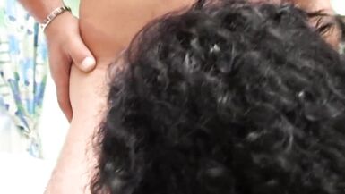 Threesome sex with cumshot for a willing and horny brunette - 10 image
