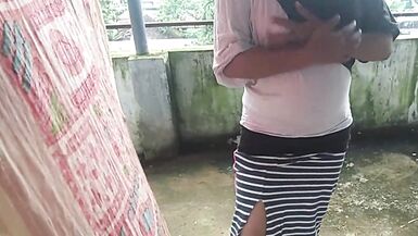 Seduce Neighbor Bhabhi In Rooftop Then Fuck Her In Bedroom - 2 image