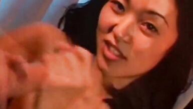 Interracial Asian Double Handob 2 Cocks Make A Cumshot - 9 image