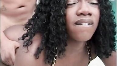 Amazing ebony with curvy body rides big black cock - 9 image